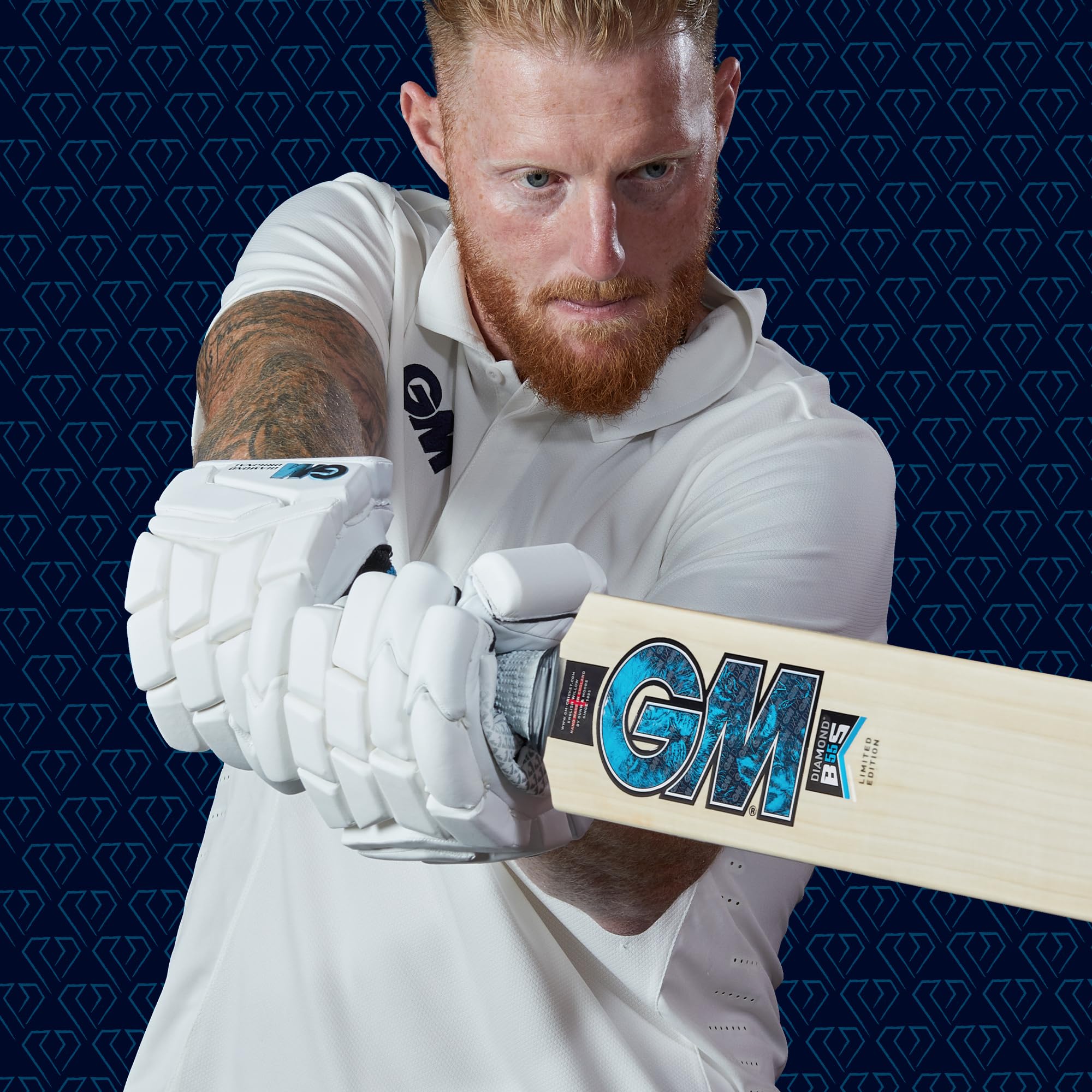 Gunn & Moore GM, Diamond, Ben Stokes Range, Cricket Bat, DXM